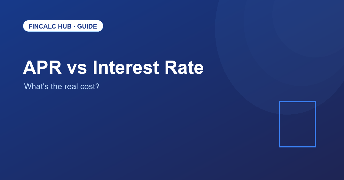 APR vs interest rate