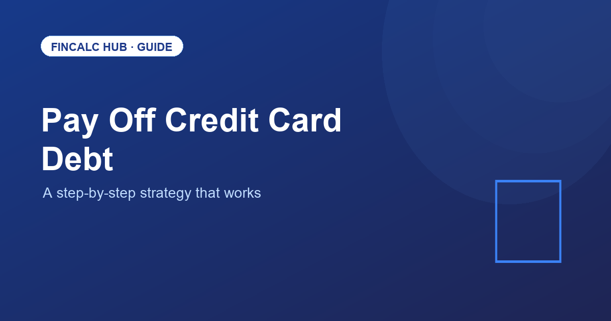 Pay off credit card debt