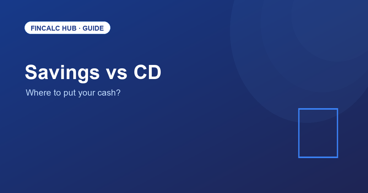 High-yield savings vs CD